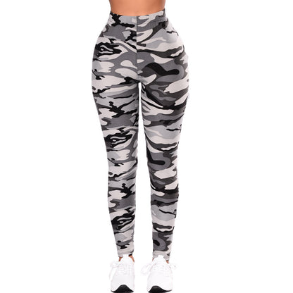 Damen Camouflage Fitness-Leggings im hochtaillierten Schnitt Stalluxe