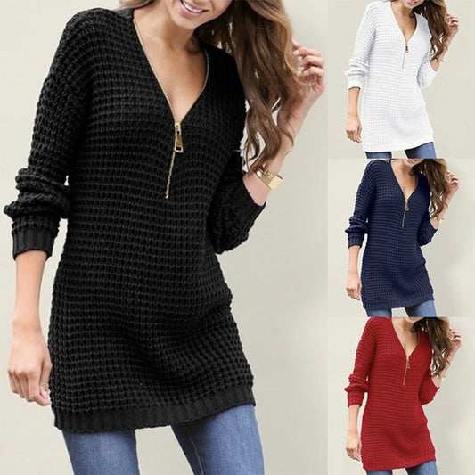 Damen Langarmshirt mit Reißverschluss Stalluxe