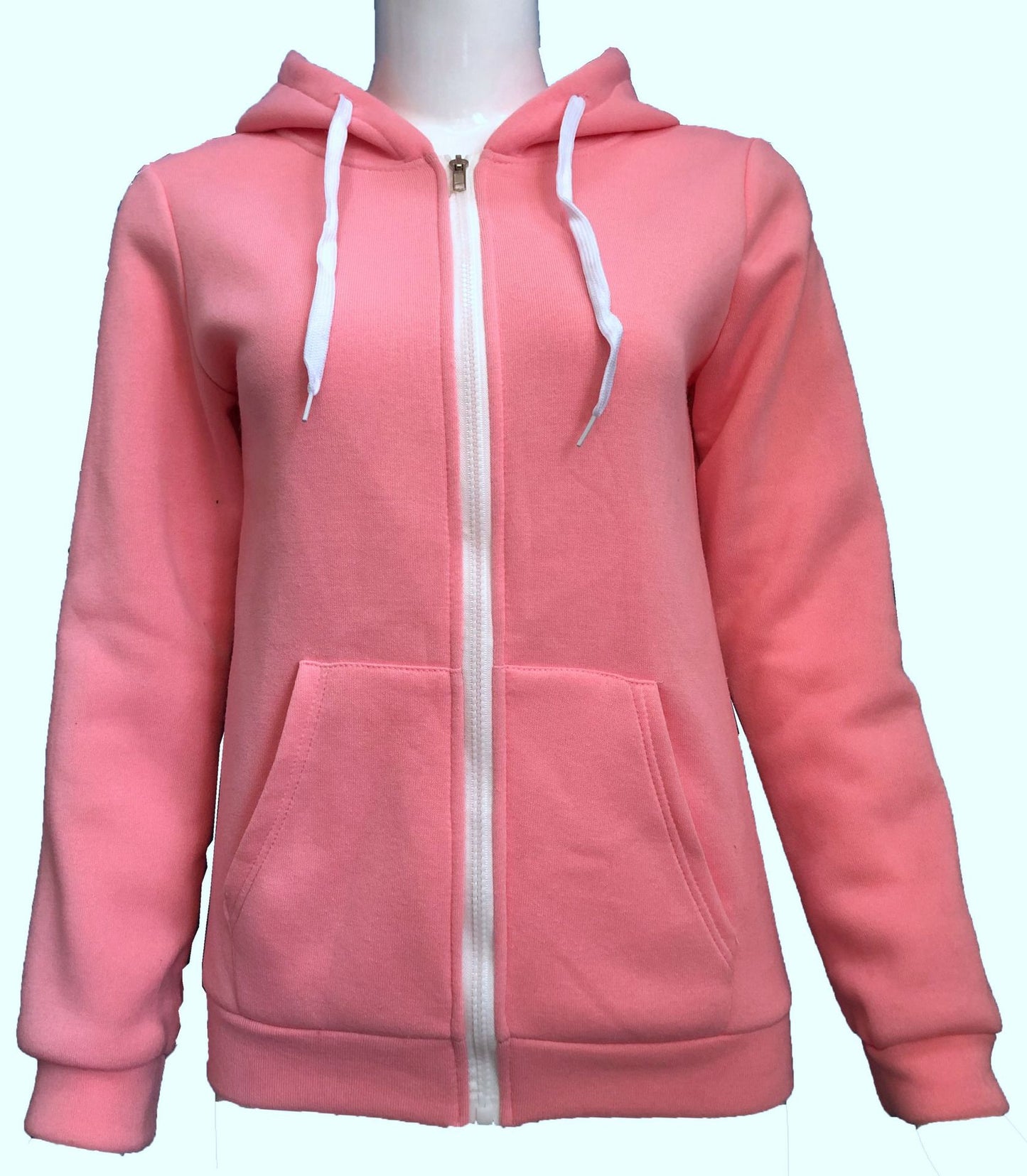 Damen bequemer Kapuzenpullover mit durchgehendem Reißverschluss und praktischen Taschen Stalluxe