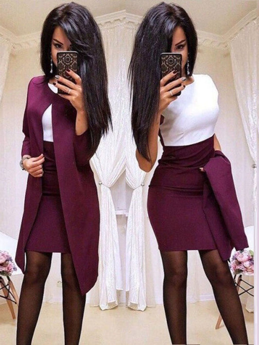 Damen Elegante und vielseitige Blazerjacke mit semi-transparenten Ärmeln Stalluxe