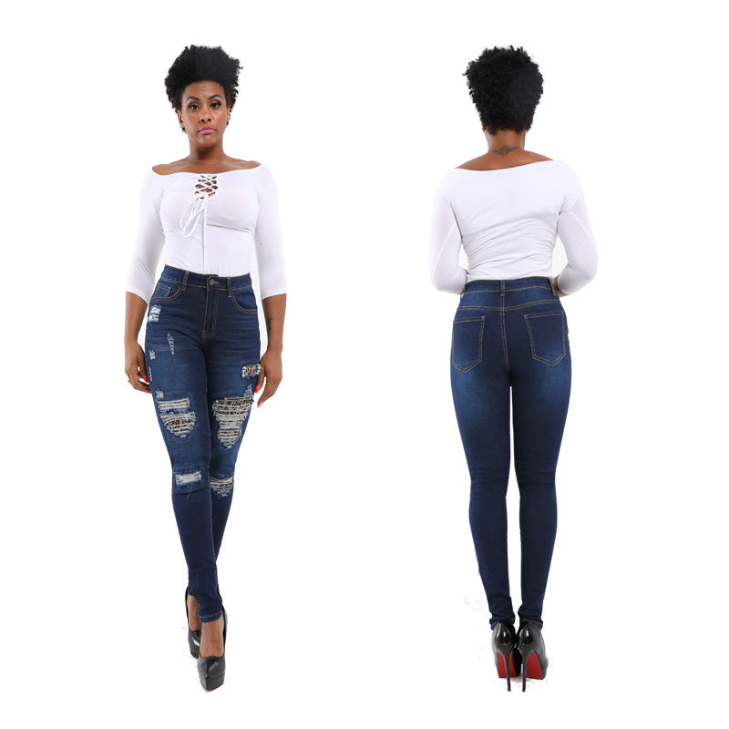 Damen Skinny Jeans mit modischen Destroyed-Details Stalluxe