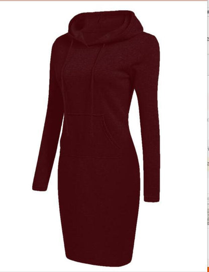Damen Hoodie-Kleid mit praktischen Taschen und Kapuze Stalluxe