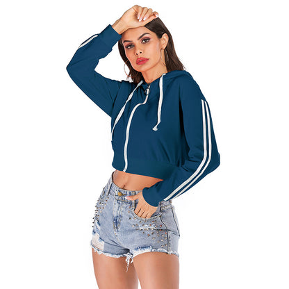Damen Sportlicher Kapuzenpullover Stalluxe Königsblau