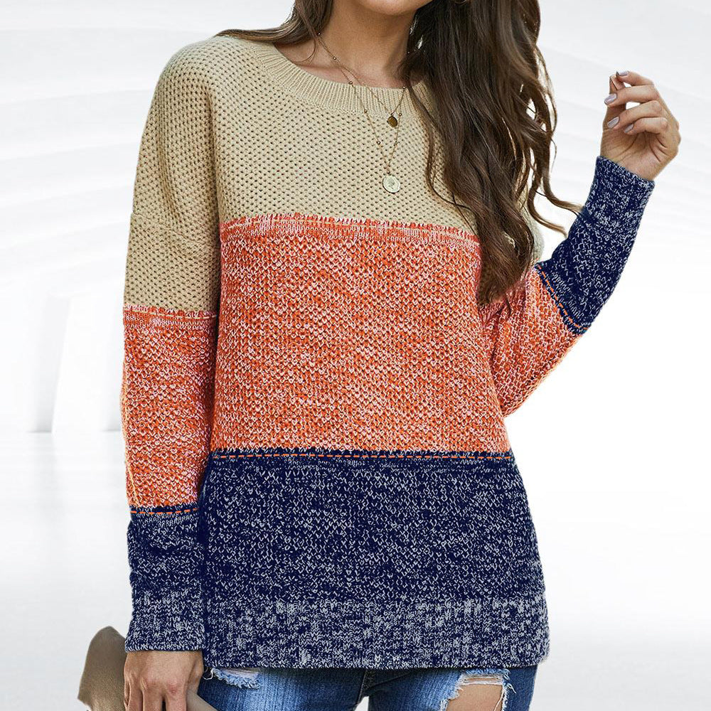 Damen Strickpullover in lässigem Farbblockdesign Stalluxe