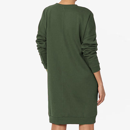 Damen lässiges Sweatkleid mit praktischen Taschen und weitem Schnitt Stalluxe