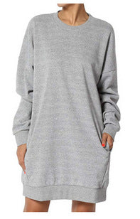 Damen lässiges Sweatkleid mit praktischen Taschen und weitem Schnitt Stalluxe