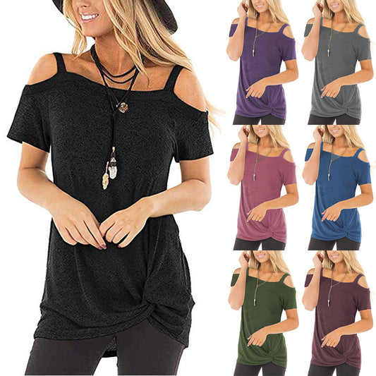 Damen Off-Shoulder Oberteil mit modischem Schnitt und lässiger Passform Stalluxe