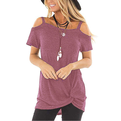 Damen Off-Shoulder Oberteil mit modischem Schnitt und lässiger Passform Stalluxe