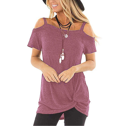 Damen Off-Shoulder Oberteil mit modischem Schnitt und lässiger Passform Stalluxe