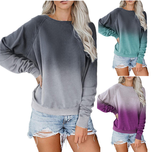 Damen lässiger Oversized Pullover mit Dip-Dye-Effekt Stalluxe