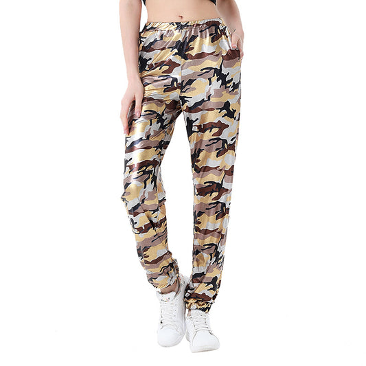 Damen Samt Jogginghose im angesagten Leopardenlook Stalluxe