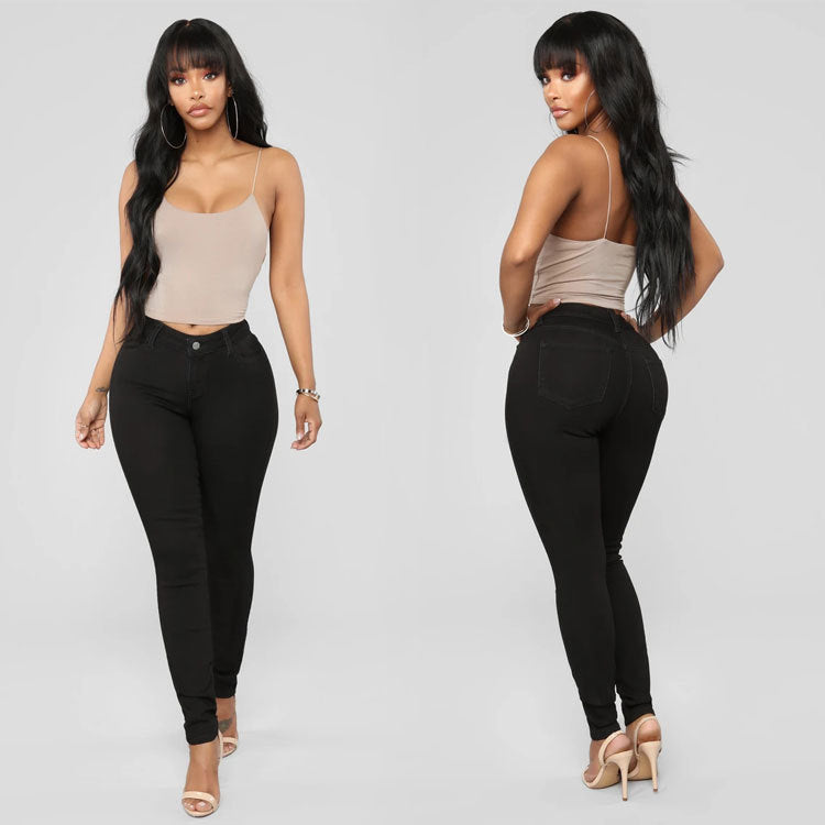 Damen Hochtaillierte Skinny Jeans mit figurformendem Schnitt Stalluxe