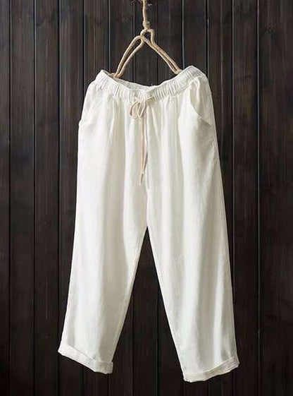 Damen Hose mit elastischem Bund und seitlichen Taschen Stalluxe