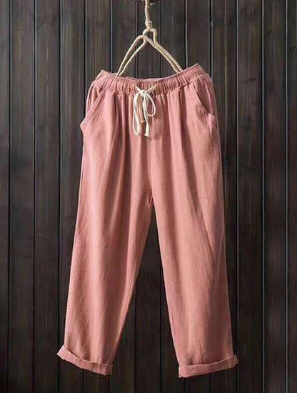 Damen Hose mit elastischem Bund und seitlichen Taschen Stalluxe