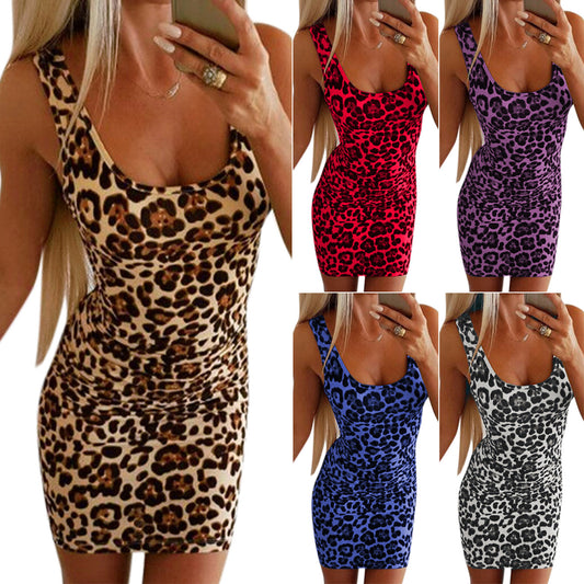 Damen Figurbetontes Minikleid mit Animal-Print Stalluxe