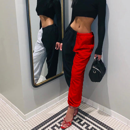 Damen Modische Jogginghose mit asymmetrischem Design und elastischem Bund Stalluxe