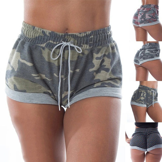 Damen Sportliche Cargoshorts mit elastischem Bund und modischem Camouflagedesign Stalluxe