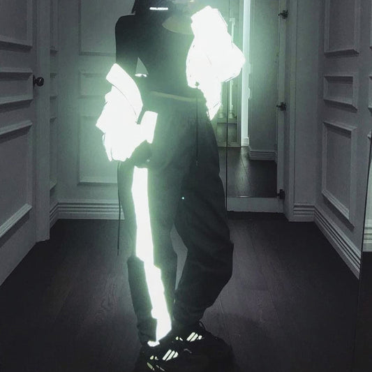 Damen Sportliches Jogginganzug mit reflektierenden Akzenten Stalluxe