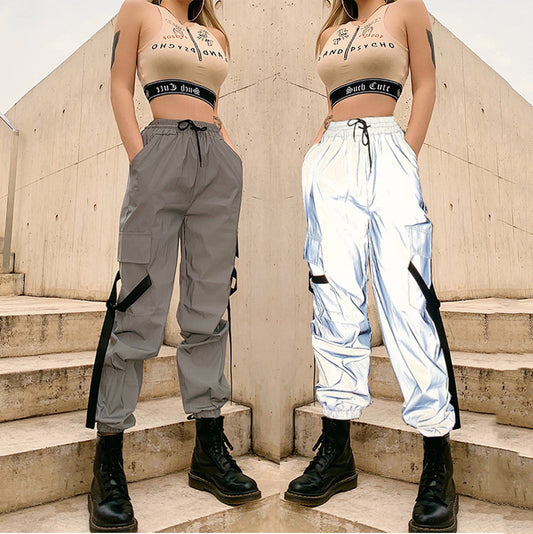Damen Cargo-Hose mit praktischen Taschen und verstellbarem Bund Stalluxe