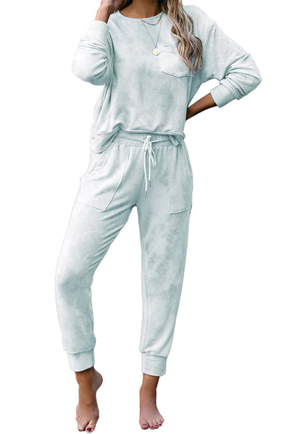 Damen bequemer Freizeitanzug im stylischen Batikdesign Stalluxe