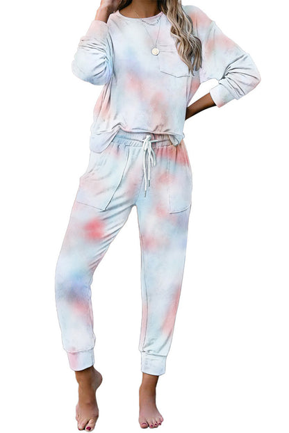 Damen bequemer Freizeitanzug im stylischen Batikdesign Stalluxe