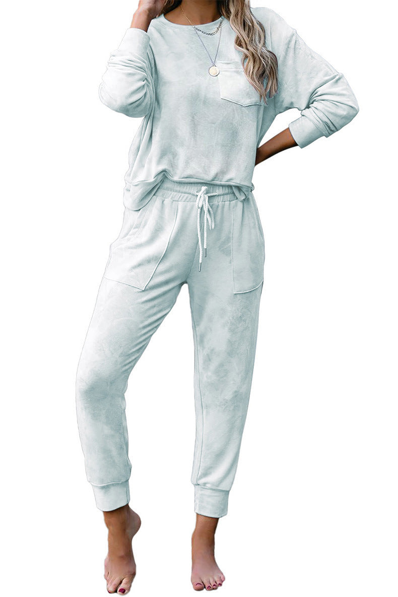 Damen bequemer Freizeitanzug im stylischen Batikdesign Stalluxe