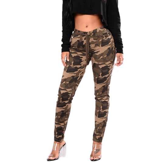 Damen Modische Cargohose mit seitlichen Taschen und verstellbarem Bund Stalluxe
