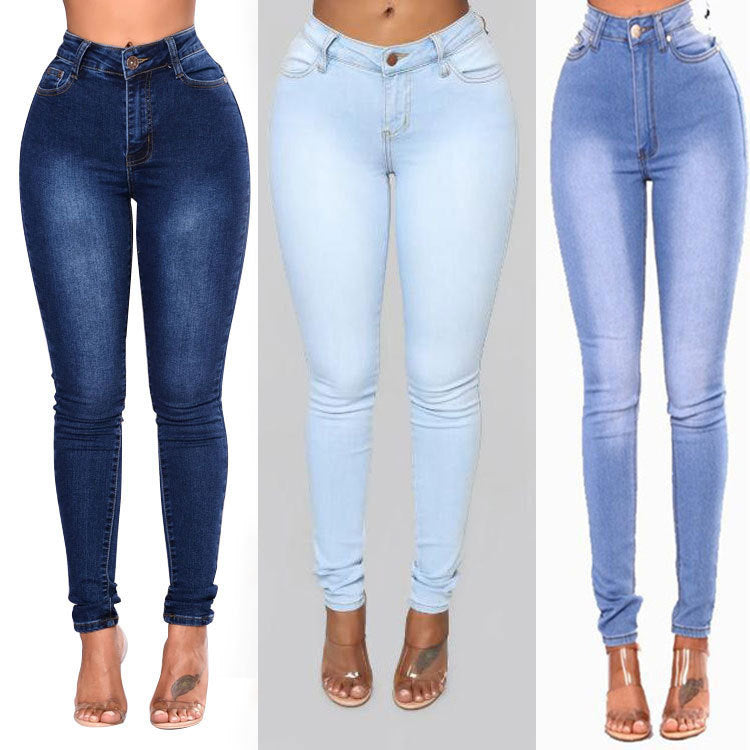 Damen Hochtaillierte Jeans mit elastischem Bund und figurformendem Schnitt Stalluxe