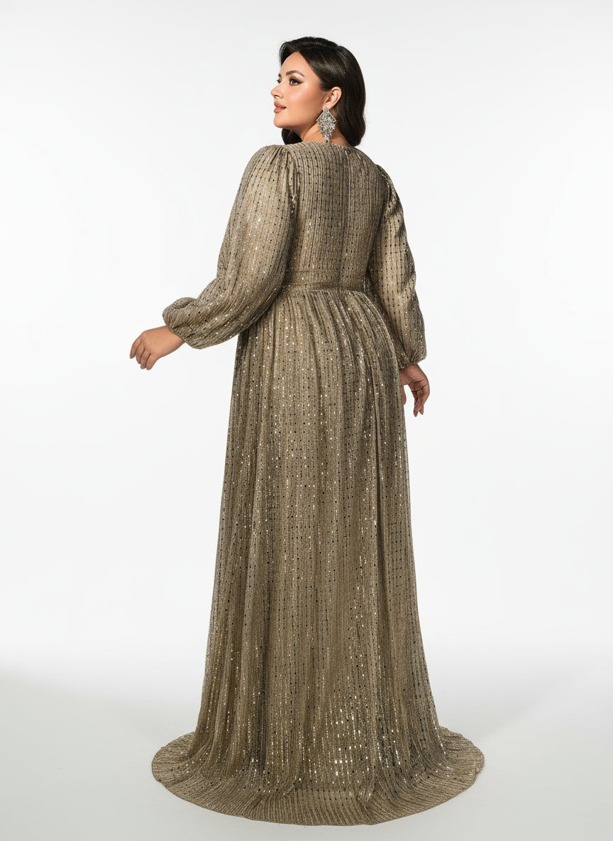 Stalluxe | Wunderschönes Pailletten-Abendkleid in Übergröße für Festliche Anlässe