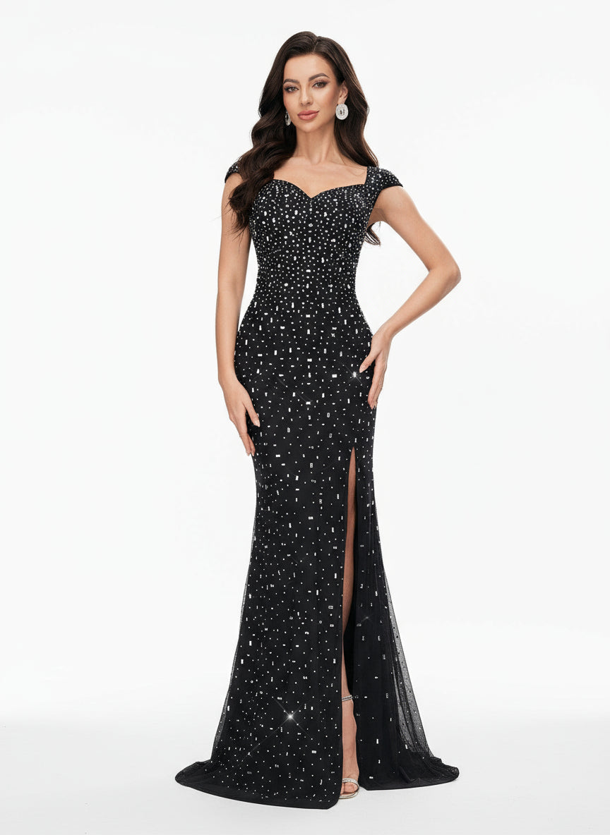 Stalluxe | Glamouröses Strass-Abendkleid mit Göttinnen-Design für Elegante Anlässe