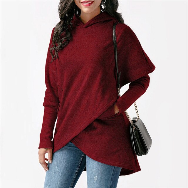 Stalluxe | Stylischer Kapuzenpullover Burgund