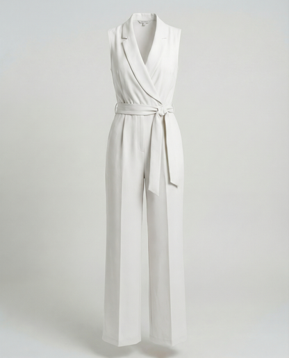 Stalluxe | Eleganter Jumpsuit Damen Weiß
