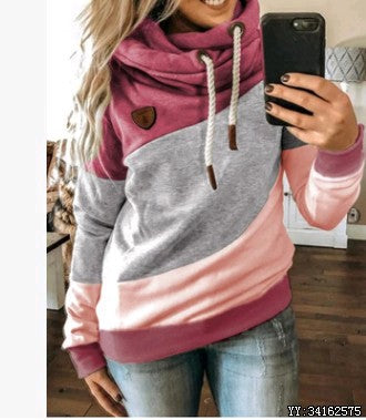 Damen Kapuzensweatshirt mit stylischem Farbblockdesign und praktischen Zugkordeln Stalluxe