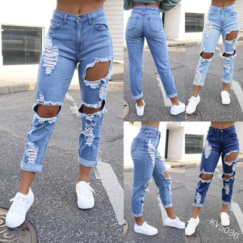 Damen Ripped Mom Jeans im lässigen Streetstyle Stalluxe