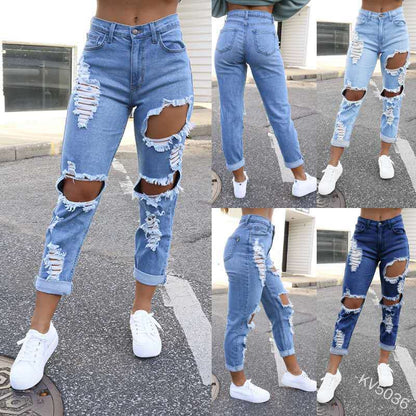Damen Ripped Mom Jeans im lässigen Streetstyle Stalluxe