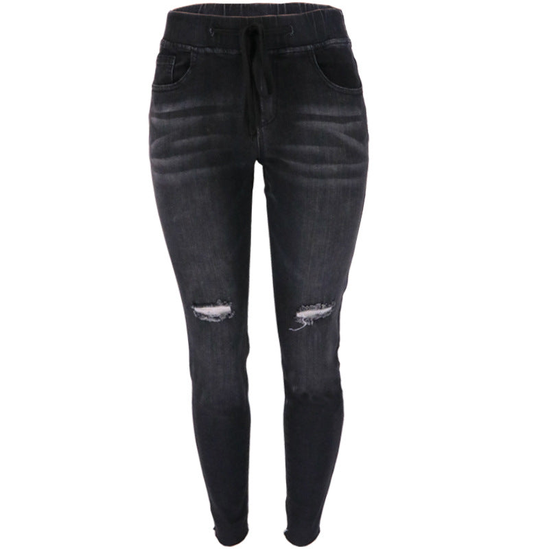 Damen Cargo-Jeans im modernen Look mit elastischem Bund und praktischen Taschen Stalluxe