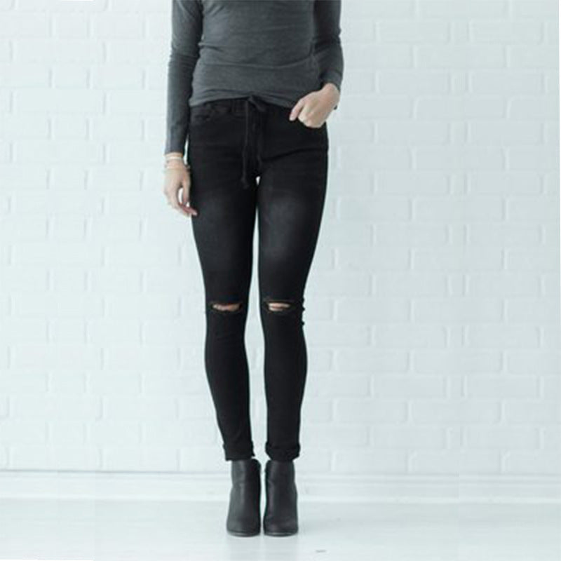 Damen Cargo-Jeans im modernen Look mit elastischem Bund und praktischen Taschen Stalluxe