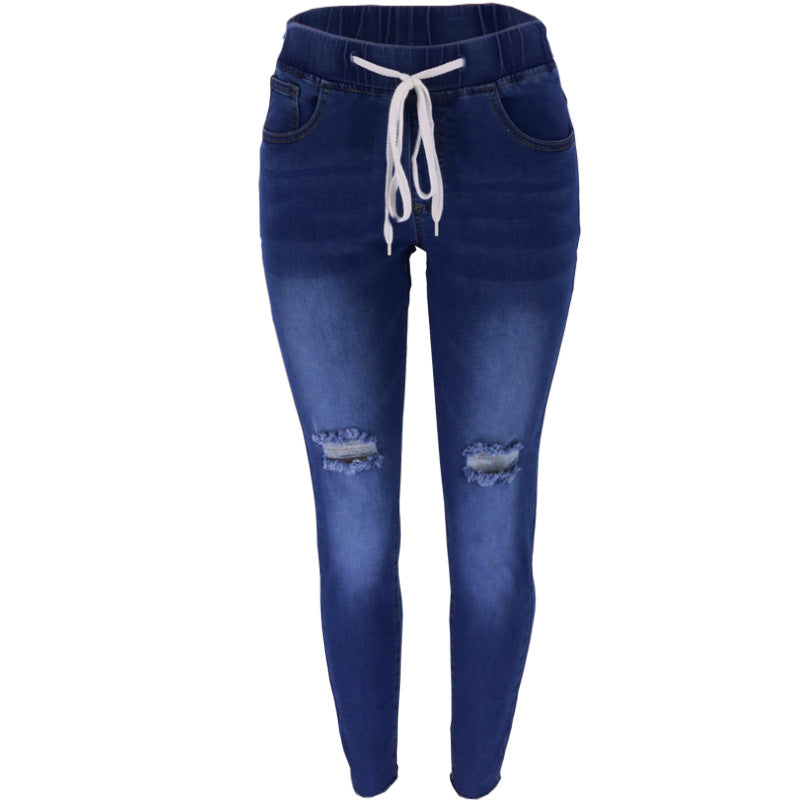 Damen Cargo-Jeans im modernen Look mit elastischem Bund und praktischen Taschen Stalluxe