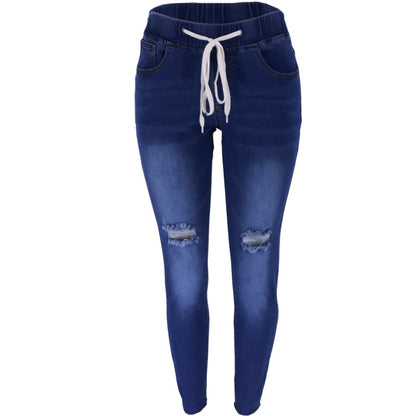 Damen Cargo-Jeans im modernen Look mit elastischem Bund und praktischen Taschen Stalluxe