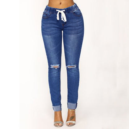 Damen Cargo-Jeans im modernen Look mit elastischem Bund und praktischen Taschen Stalluxe