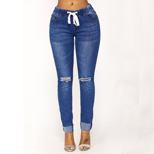 Damen Cargo-Jeans im modernen Look mit elastischem Bund und praktischen Taschen Stalluxe
