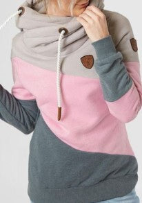 Damen Kapuzensweatshirt mit stylischem Farbblockdesign und praktischen Zugkordeln Stalluxe