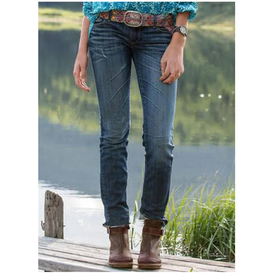 Damen Slim Fit Jeanshose Stalluxe