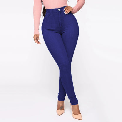 Damen Hoch geschnittene Skinny Jeans mit formenden Nähten Stalluxe