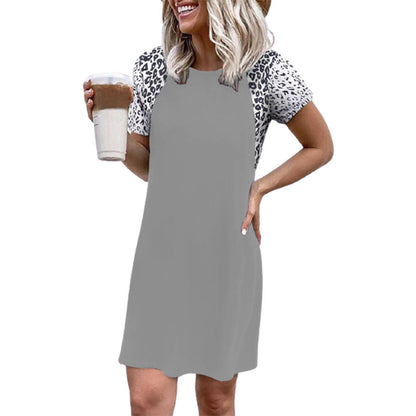 Damen lässiges Kleid mit tierischem Muster Stalluxe