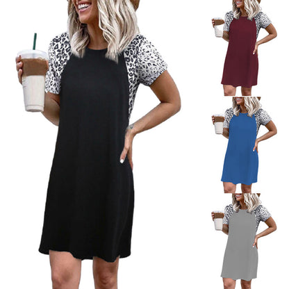 Damen lässiges Kleid mit tierischem Muster Stalluxe