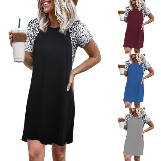 Damen lässiges Kleid mit tierischem Muster Stalluxe