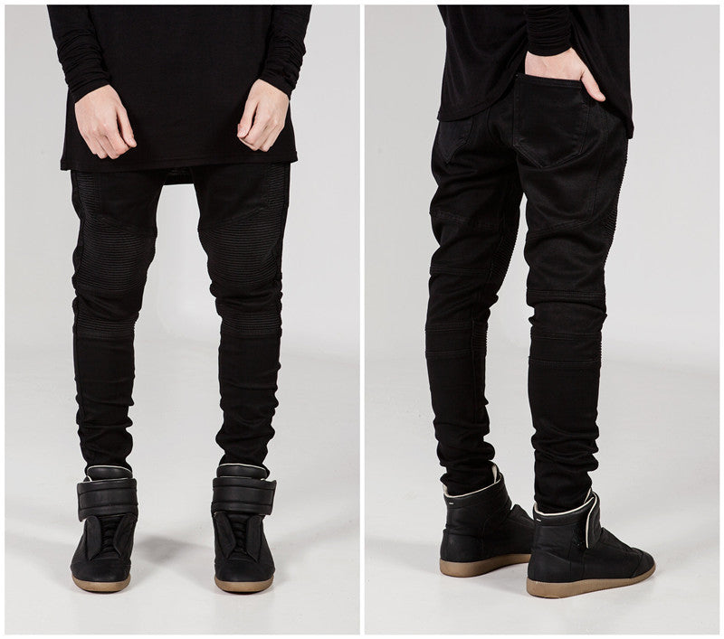 Herren Slim Fit Jeans mit strukturierten Steppnähten Stalluxe