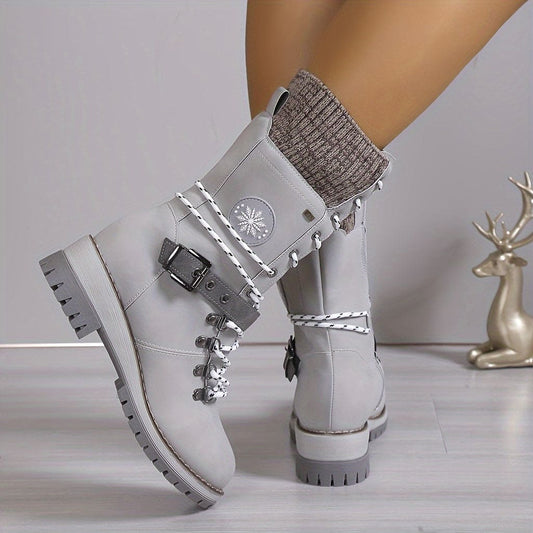 Stalluxe | Elegante Gestrickte Thermo-Stiefel