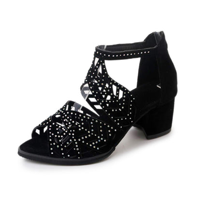 Damen Elegante Sandalen mit glamourösem Strassdetail und modischem Riemendesign Stalluxe